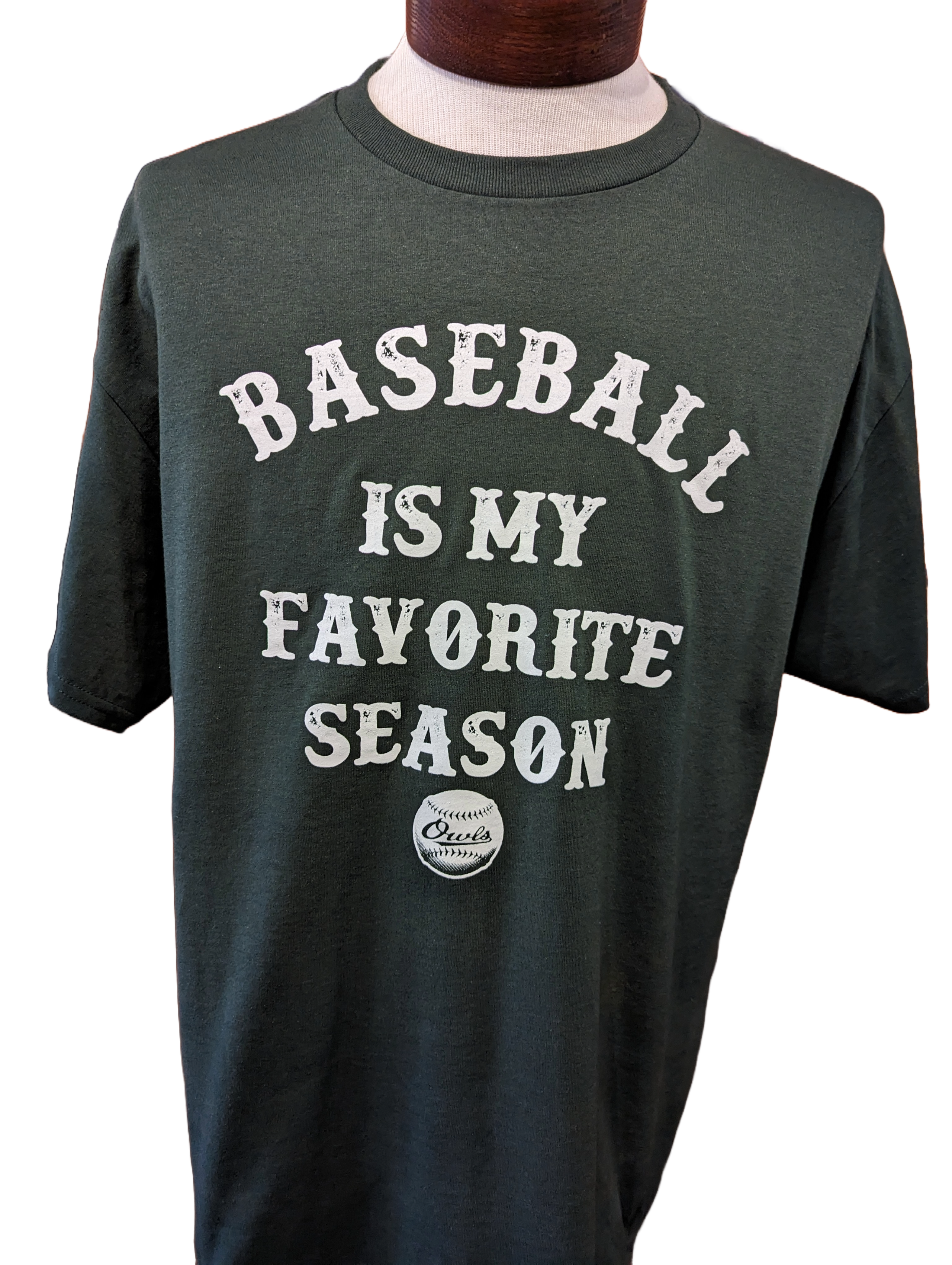 Tee Green Baseball is My Favorite Season Forest City Owls